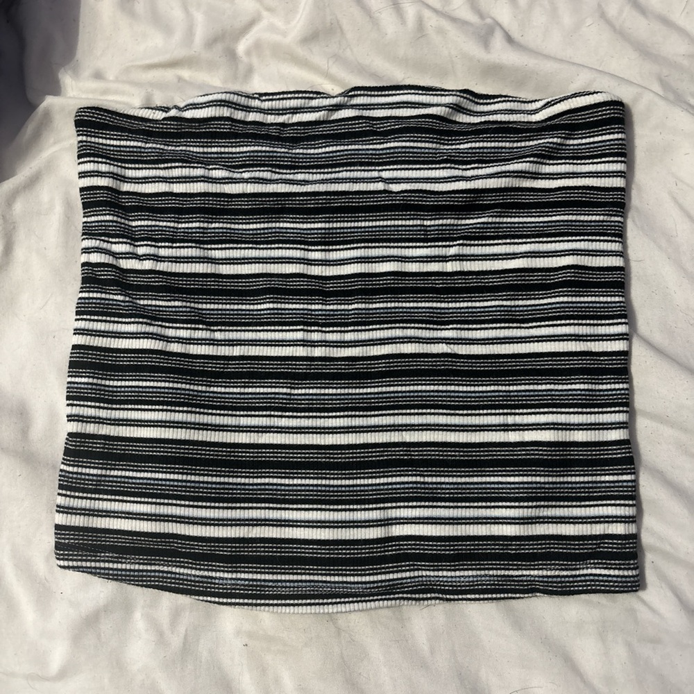 American Eagle Black and White Tube Top